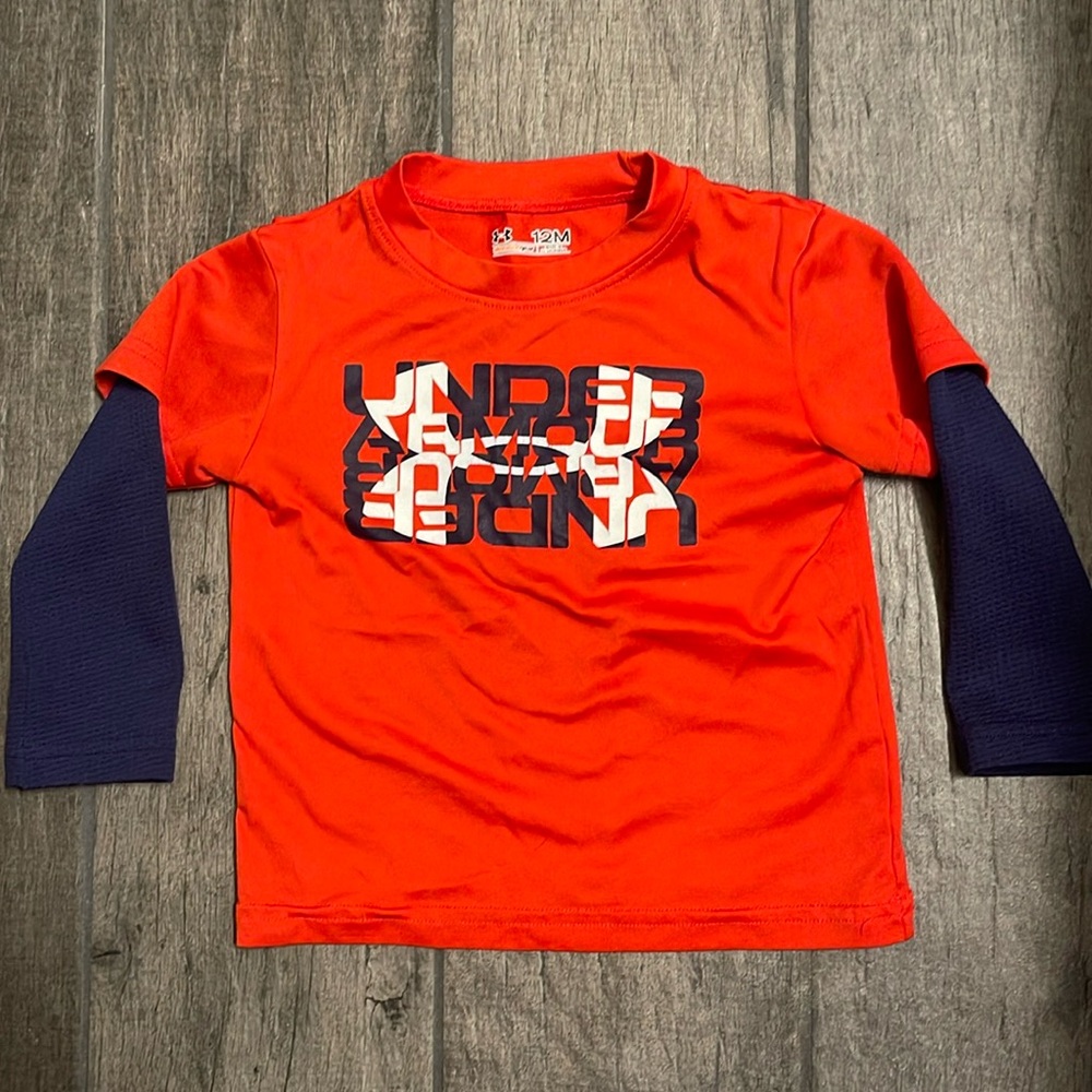 Boys 12 month Under Armour Toddler Dri-fit/thermal long sleeved shirt